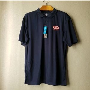 Kia Car Pro All Polo Dry Comfort Navy Blue Shirt Men's XL